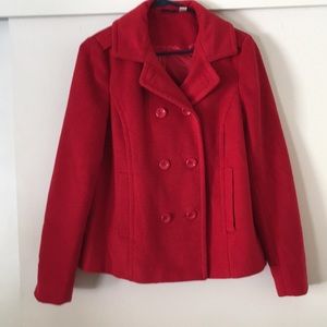 Red Pea coat